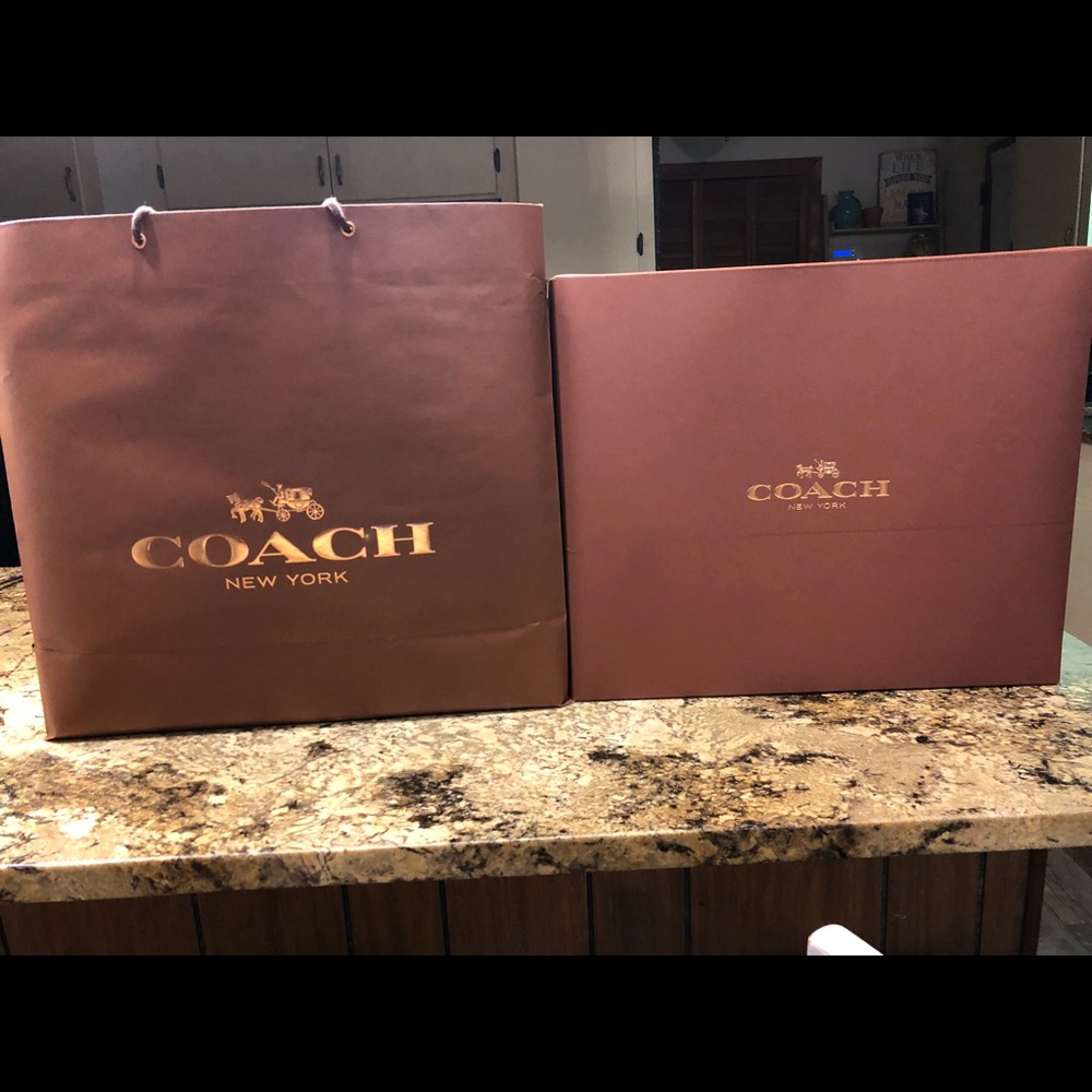 Authentic Coach shopping Bag and Box
